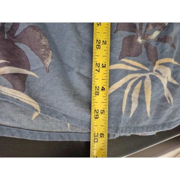 Quiksilver Men’s L Tropical Palm Floral Button Up Short Sleeve Vacation Shirt - Picture 7 of 8